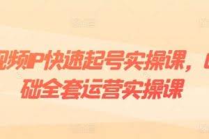 短视频IP快速起号实操课，0基础全套运营实操课，爆款内容设计+粉丝运营+内容变现
