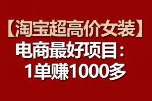 【淘宝超高价女装】电商最好项目：每一单都是高利润