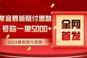 全网首发，2024最新抖音赔付项目，号称一单5000+保姆级拆解【仅揭秘】