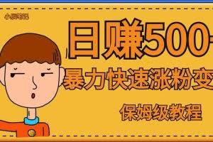 全网首发！一天赚500+，暴力涨粉变现，毫无门槛有手机就行 , 可扩大