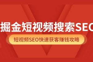 掘金短视频搜索SEO,短视频SEO快速获客赚钱攻略(价值980元)