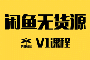 斜杠蜻蜓·闲鱼无货源v1+v2+V3+v5班课程,副业刚需,0基础0门槛0货源创业