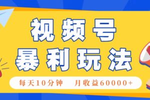 视频号AI赚钱法，每天只需10分钟，月入6万+！（超详细拆解）