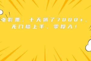 （15821期）靠卖电影票，十天搞了7000+，小白无门槛上手，零投入！