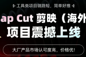 Capcut剪映海外版拉新一单35元！0 粉可推！