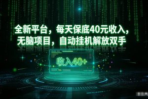 最新看广平台，每天保底30-4米，无脑项目，自动挂G解放双手【揭秘】