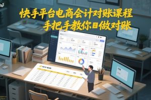 快手平台电商会计对账课程，手把手教你做对账