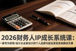 （17339期）2026财务人IP成长系统课：一套专为财务/会计从业者设计的个人品牌与副业变现系统解决方案