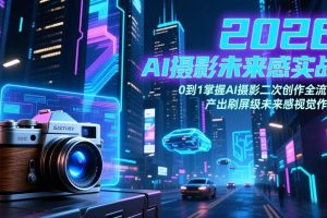 (17584期)2026 AI摄影未来感实战:0到1掌握AI摄影二次创作全流程,产出刷屏级未来感视觉作品