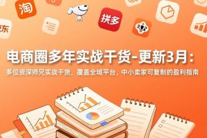 （17576期）电商圈多年实战干货-更新3月：多位资深师兄实战干货，覆盖全域平台，中小卖家可复制的盈利指南