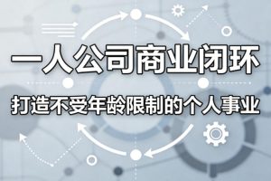 一人公司商业闭环，打造一份不受年龄限制的个人事业