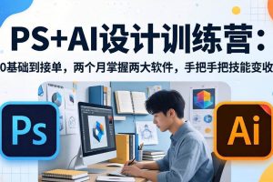 (17885期)PS+AI设计训练营:从0基础到接单,两个月掌握两大软件,手把手把技能变收入