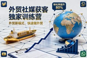 外贸社媒获客独家训练营，外贸新模式，快速做外贸（更新26年3月）