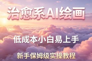 治愈系AI绘画提示词项目，低成本小白易上手，每天10分钟，新手保姆级实操教程