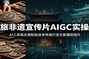 文旅非遗宣传片AIGC实操课：AI工具组合搭配低成本快速打造文旅爆款短片