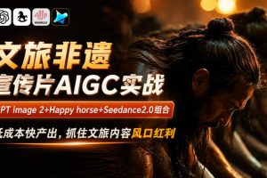 文旅非遗宣传片AIGC实战，GPT image 2+Happy horse+Seedance2.0组合，低成本快产出，抓住文旅内容风口红利