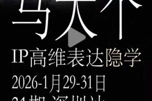 马大个《IP高维表达》全套12800线下大课笔记，手把手教你打造个人IP