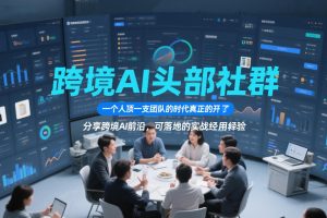 跨境AI头部社群，一个人顶一支团队的时代真正的开始了，分享跨境AI前沿，可落地的实战经验（更新6月19日）