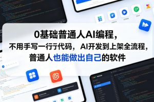 0基础普通人AI编程，不用手写一行代码，AI开发到上架全流程，普通人也能做出自己的软件