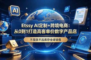 （18974期）Etsy AI定制+跨境电商：从0到1打造高客单价数字产品店，不囤货不压库存全球销售
