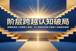 阶层跨越认知破局：读懂底层向上突围核心真相，五大稀缺品质助力普通人突破固有圈层