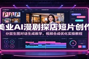 美业AI漫剧探店短片创作：分层生图对话生成教学，视频合成优化实操教程