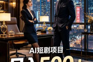 快手AI短剧自动发布，矩阵批量运营变现，轻资产副业项目，日入500+【揭秘】