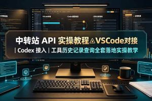(19520期)中转站 API 实操教程△VSCode 对接|Codex 接入|工具历史记录查询全套落地实操教学