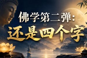 付费文章：佛学第二弹：还是四个字