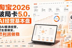 智篆商业-淘宝2026破局卡5.0，AI经营基本盘，用AI看清经营，把生意做实，把利润做稳