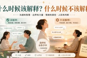 付费文章：什么时候该解释？什么时候不该解释？
