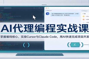 AI代理编程实战课：掌握编码核心，实操Cursor与Claude Code，用AI快速完成项目开发